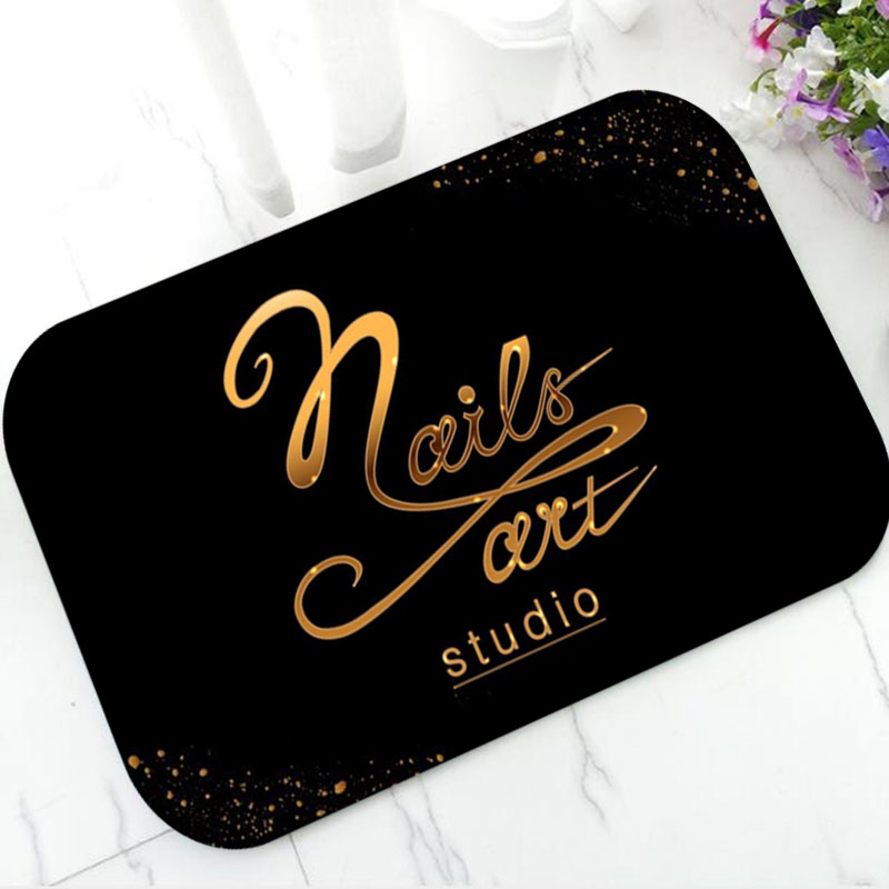 Beauty Makeup Studio - Trendy Black Gold Nails Art Studio