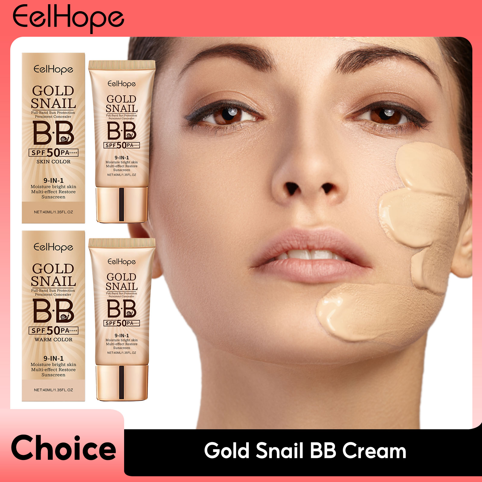 Beauty Makeup Foundation - Gold Snail Sunscreen BB Cream SPF