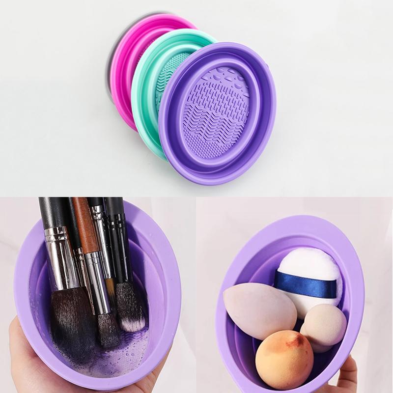 Beauty Makeup Wholesale - Soft Silicone Makeup Brush Cleaner Folding