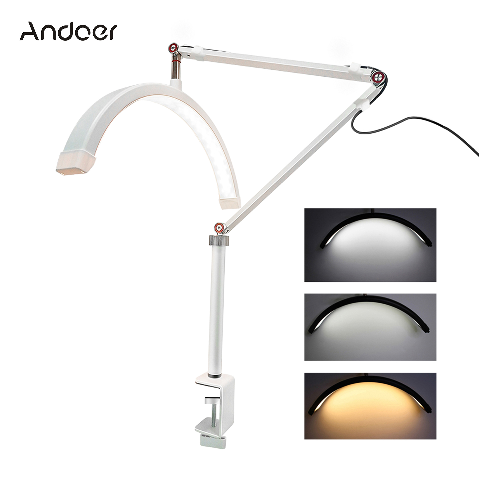 Beauty Makeup Video - Andoer HD-M3X LED Video Light Half-moon