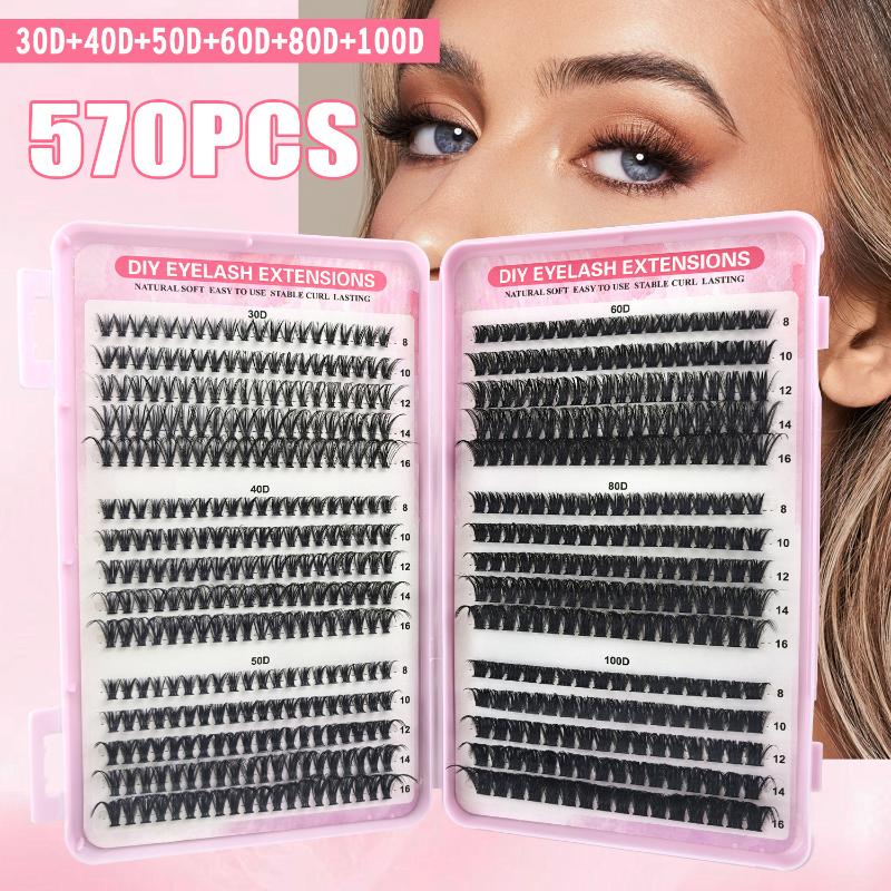 Beauty Makeup Book - Individual Lashes 570pcs 30D 40D 50D