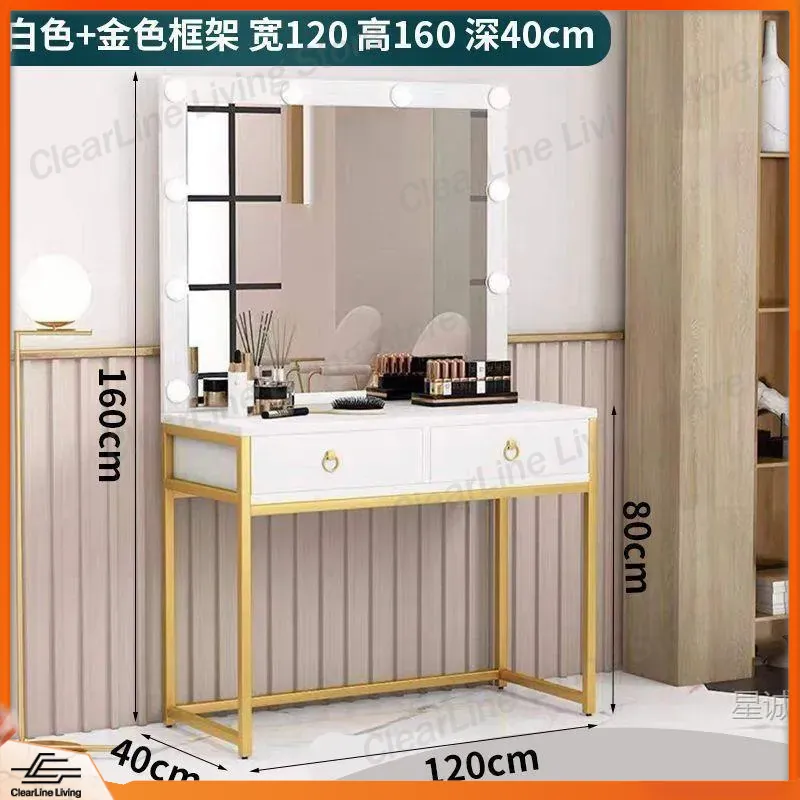 Beauty Makeup Bridal - Professional Makeup Table with LED Lamp