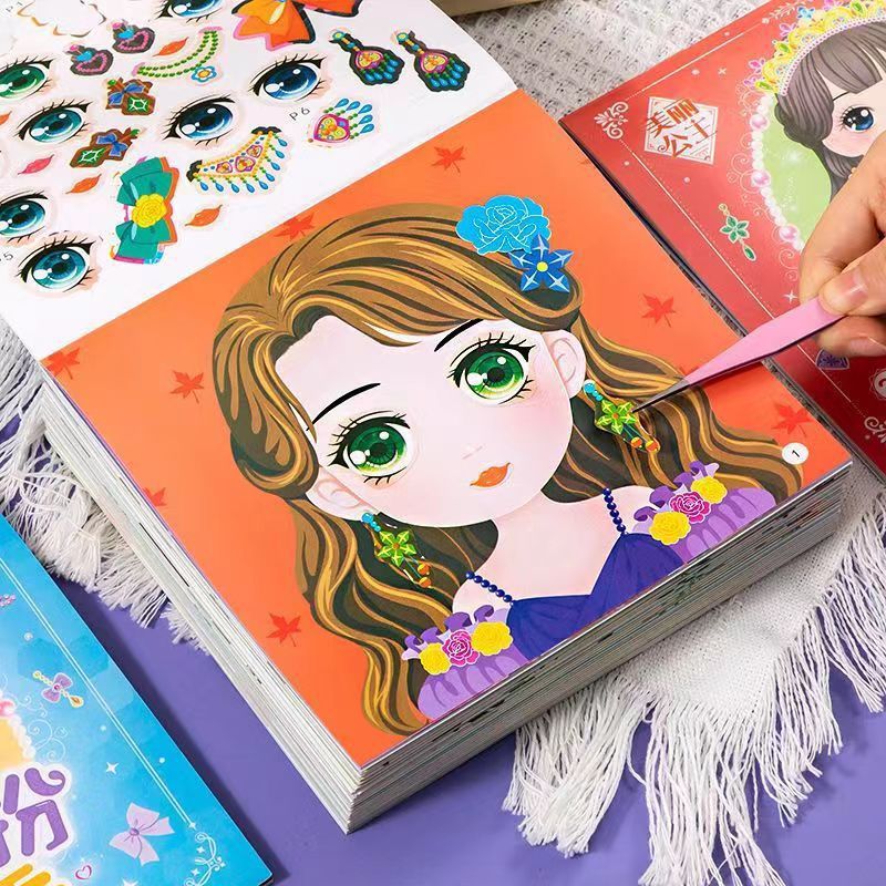 Princess Dress Up Sticker Book - Beauty Makeup Book recension och pris