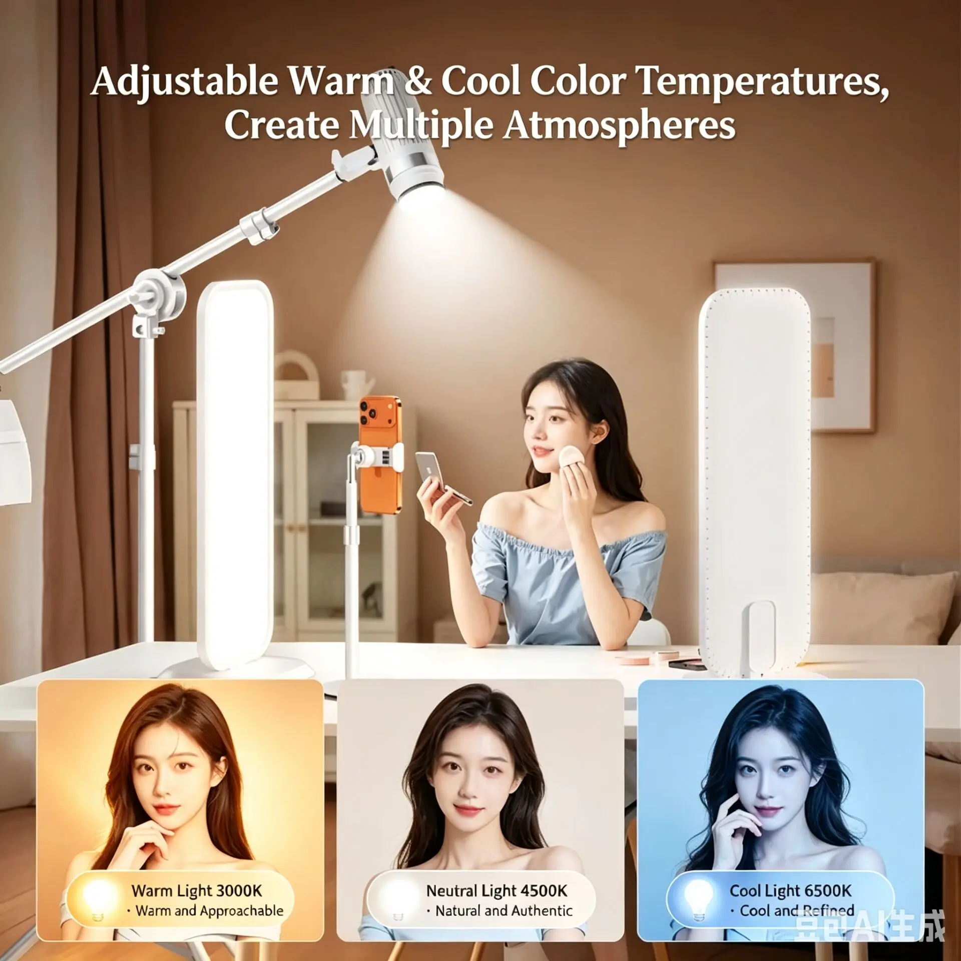 LED Desktop Half Body Fill Lig - Beauty Makeup Video recension och pris