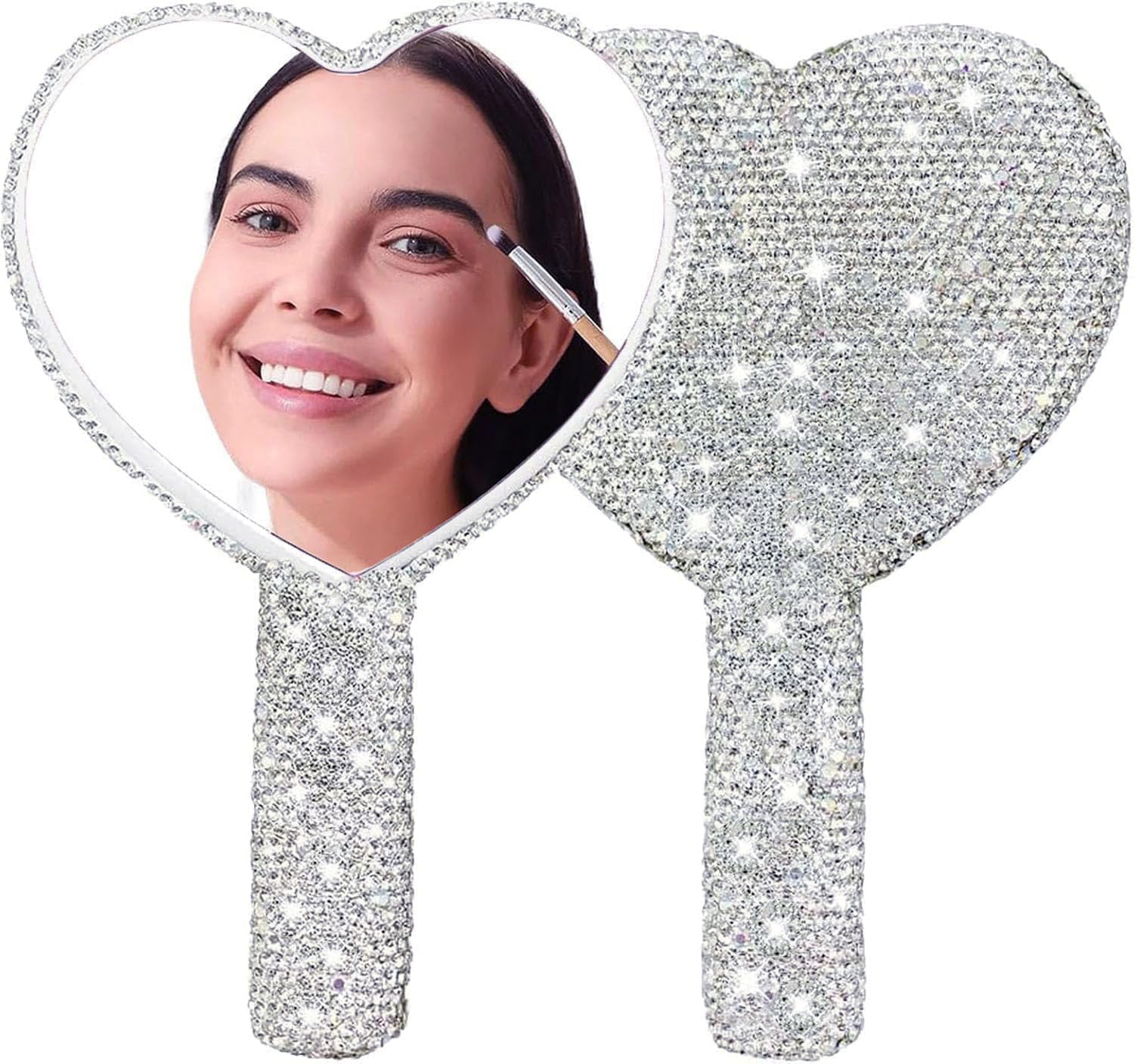 Diamond Handheld Makeup Mirror - Beauty Love Makeup recension och pris