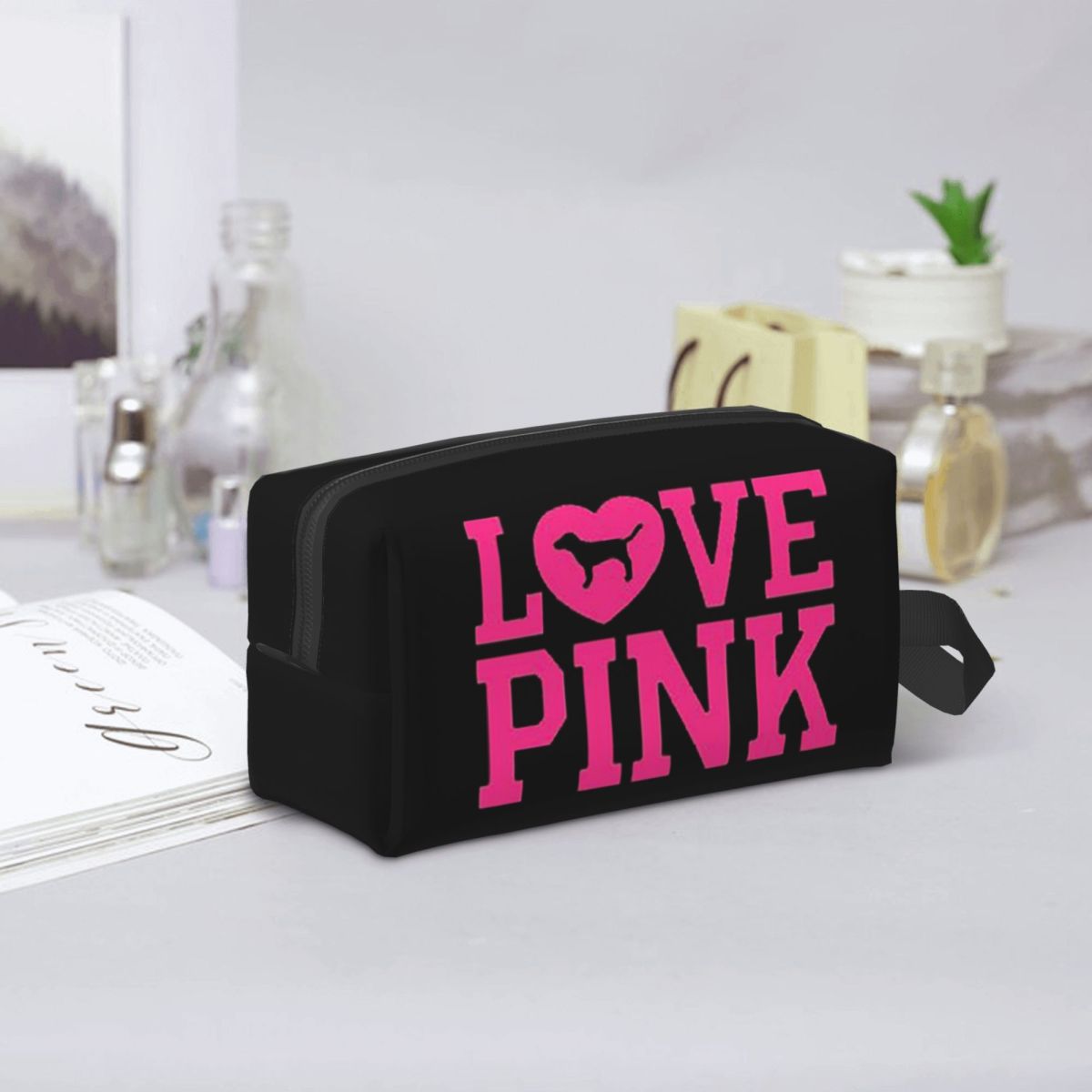 Love Pink Makeup Bag Cosmetic  - Beauty Love Makeup recension och pris