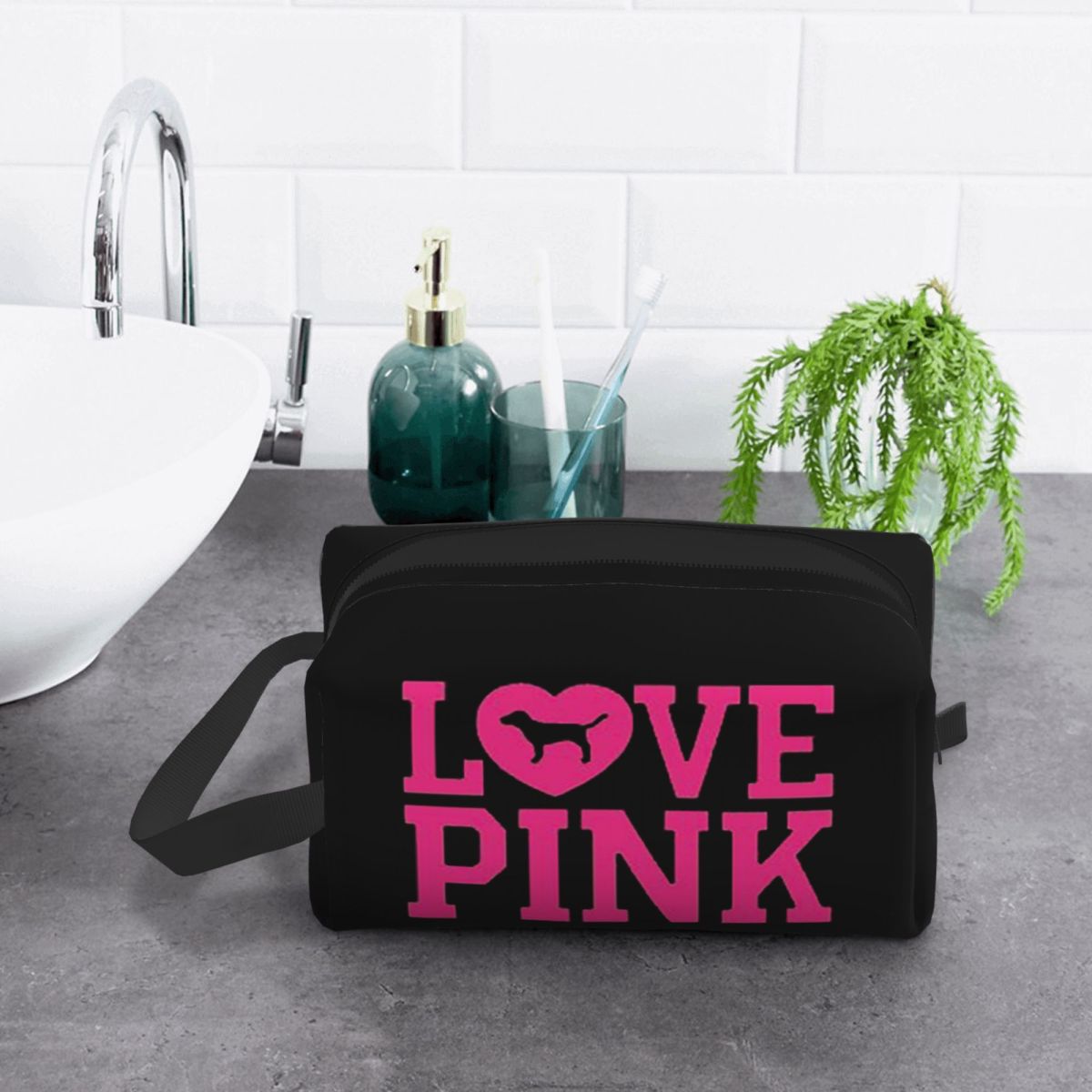 Love Pink Makeup Bag Cosmetic  - Beauty Love Makeup recension och pris