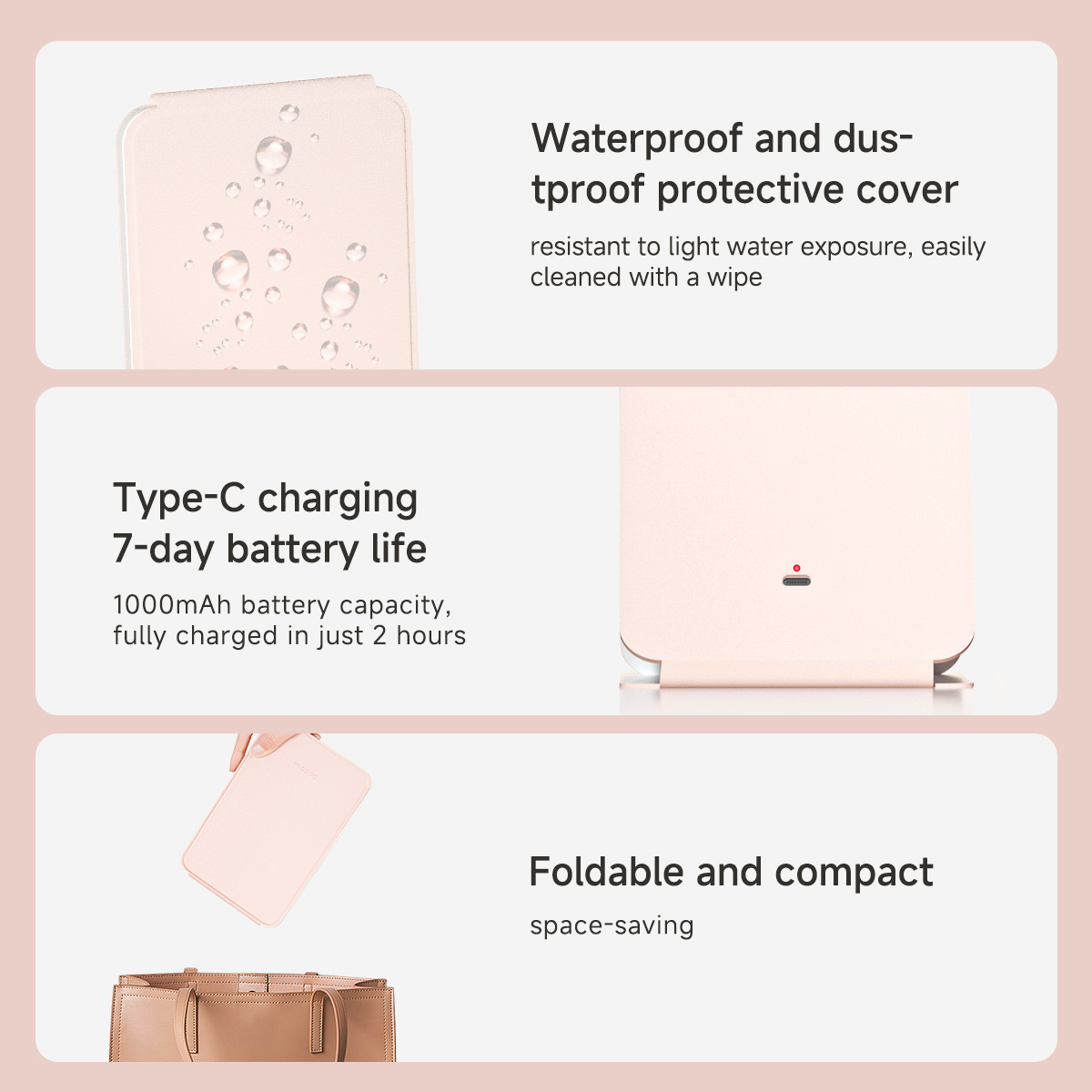 DOCO Makeup Mirror Foldable Po - Beauty Lab Makeup recension och pris
