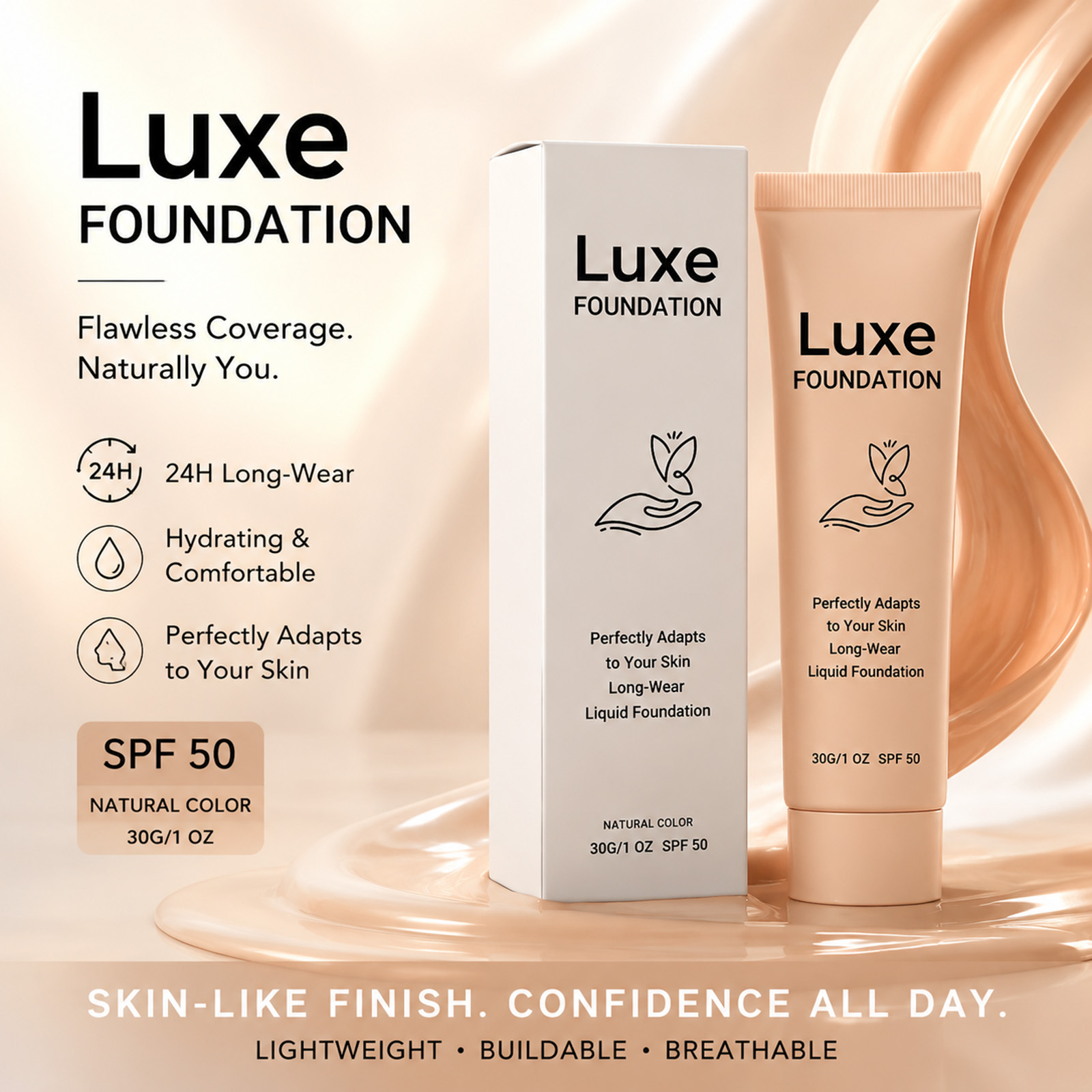 SPF 50+ Color Changing Foundat - Beauty Makeup Foundation recension och pris