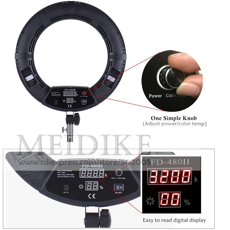 LED Ring Lamp FD-480II Beauty  - Beauty Makeup Video recension och pris