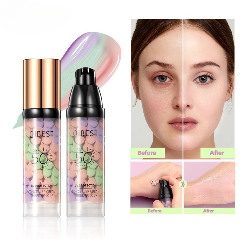 Face Makeup Primer Tri-color C - Beauty Makeup Foundation recension och pris