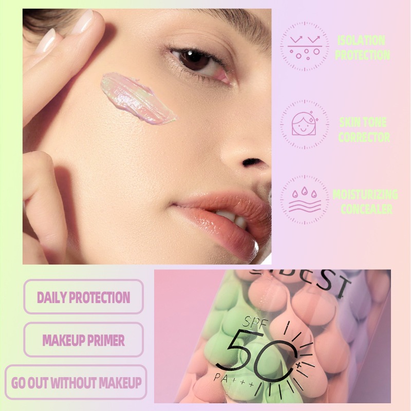 Face Makeup Primer Tri-color C - Beauty Makeup Foundation recension och pris